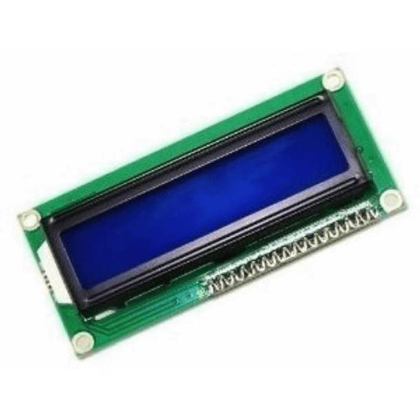 Pantalla Lcd 2x16 1602 Color Azul Con Los Pines Soldados 