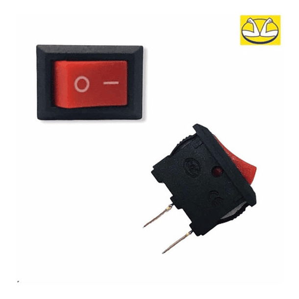 Mini Interruptor Switch Negro Rojo On Off Hasta 250v