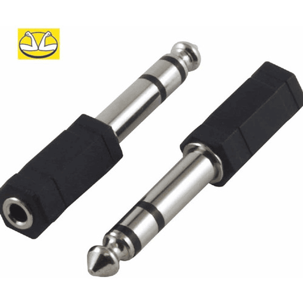 Conector Guitarra Jack 3.5m A Plug 6.3m Stereo Microfono 