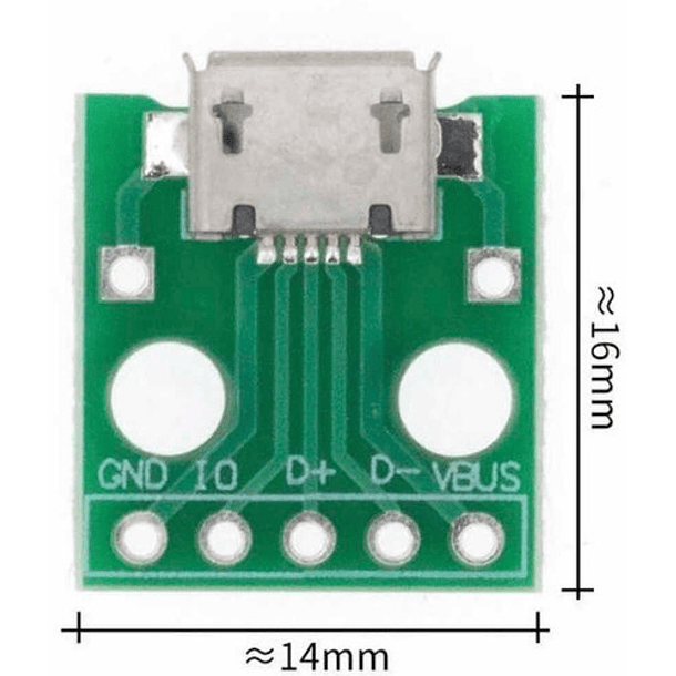 Adaptador Micro Usb A Dip 5pin Conector Jack V8 Celular Pcb 2