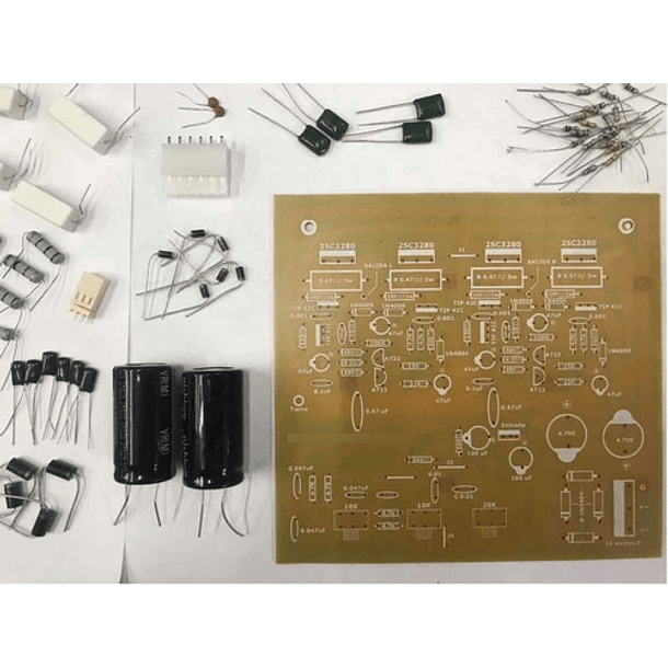 Pcb Amplificador Stereo 200w + Componentes  