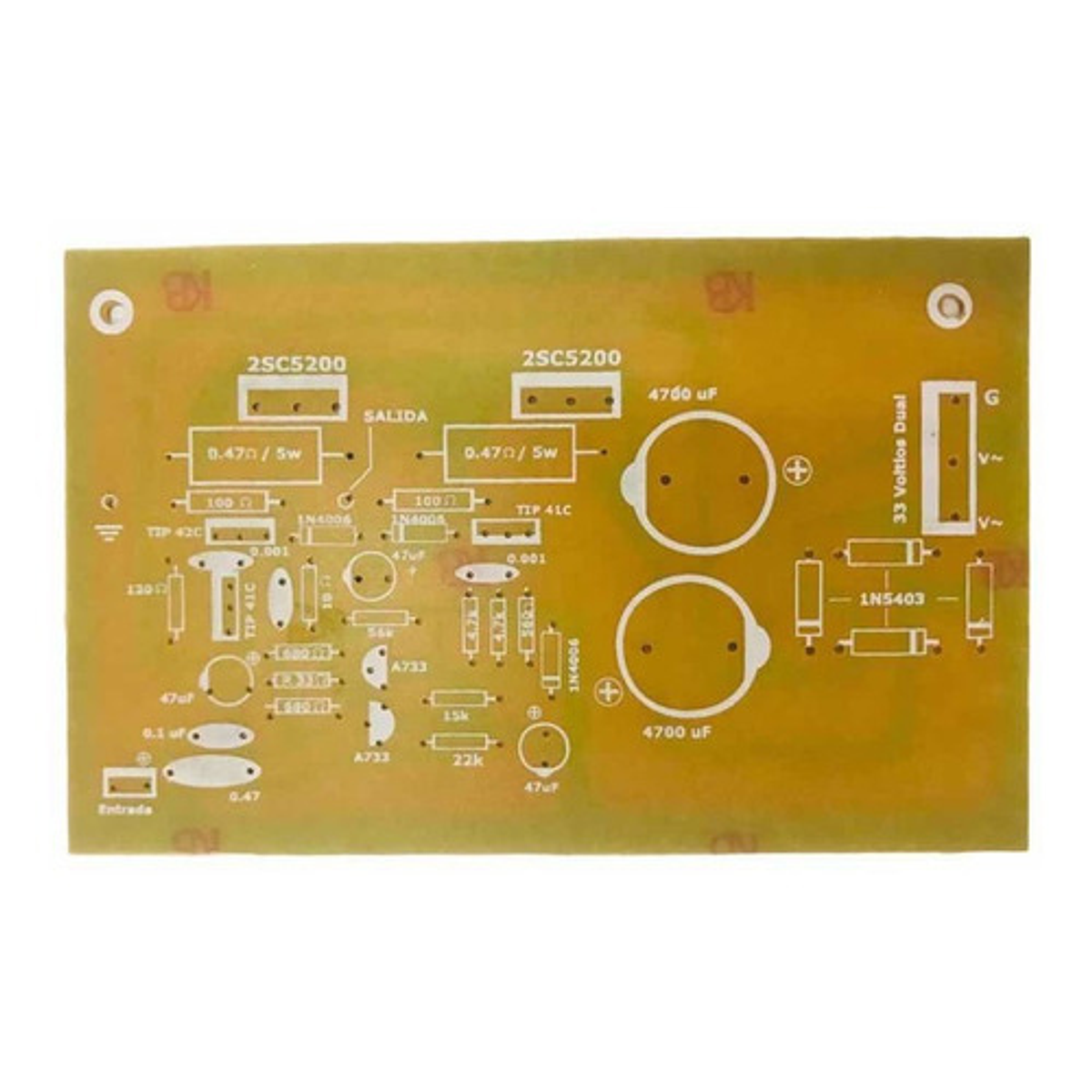 Baquela Pcb Amplificador Stereo 100w Video Rokola Proyecto