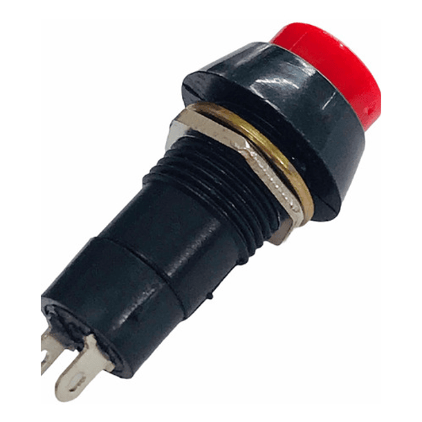 Pulsador Interruptor Pulsador 2 Pines Rojo 34mm X 10.2mm 