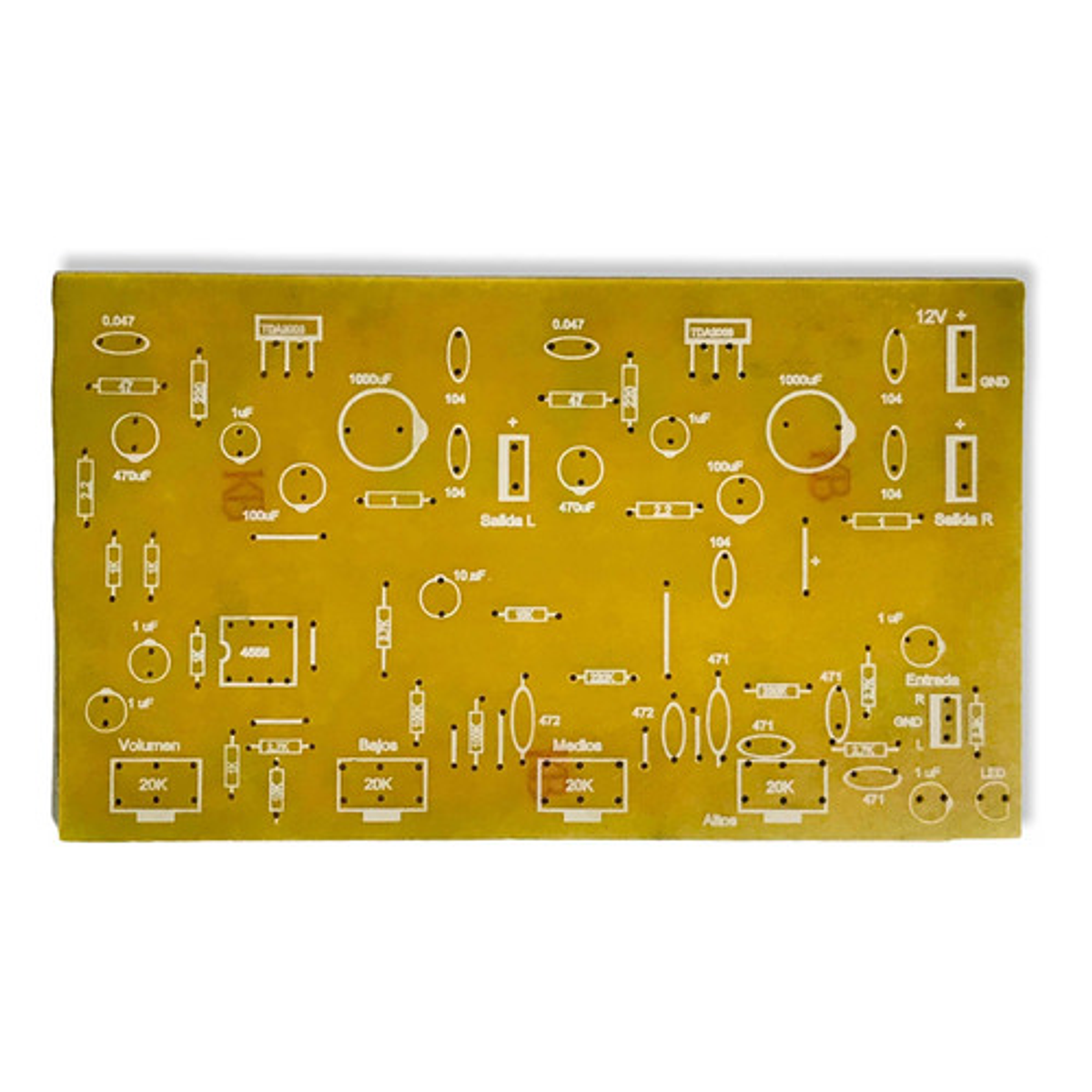 Baquela Pcb Amplificador Stereo 20w Video Rokola Proyecto