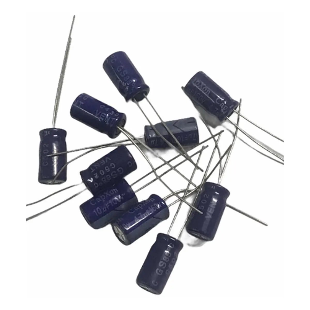 5 Condensadores Electrolíticos 33uF 400VDC - F16mmx25mm, Para Reparación Electrónica Y Circuitos