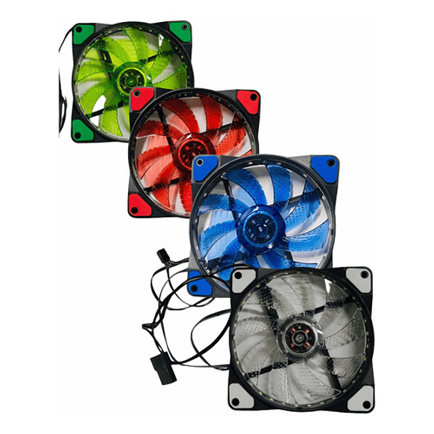 Ventilador Para Pc 12v Con Luz Led Gamer 12cm De Colores 6