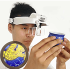 Gafas Lupa Visera Diadema Súper Aumento 3 Led 5 Lentes 7