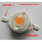 2 Led 3w 3v Amarillo Luz Lampara Alta Potencia Smd 6