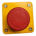 Botón Pulsador Interruptor Paro De Emergencia Con Caja Ac 2