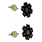 2 Luz Led 1w Alta Potencia + 2 Disipador De Calor 1