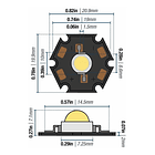 2 Luz Led 1w Alta Potencia + 2 Disipador De Calor 3