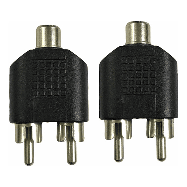 2 Unds T Adaptador De Audio Divisor 1 Rca Hembra A Rca Macho 