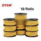 Rollo marquillas marcadores Plásticos Cables Pequeño 1000 Grande 500 6