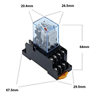 Relevo Relay Rele Industrial 110v Ac  14pines  + Base 1