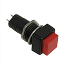 Switch Pulsador Rojo 2 Pines Cuadrado Chasis  1