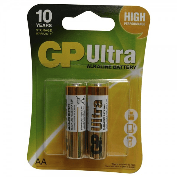 Pila AA Alcalina Ultra 1.5V GP 