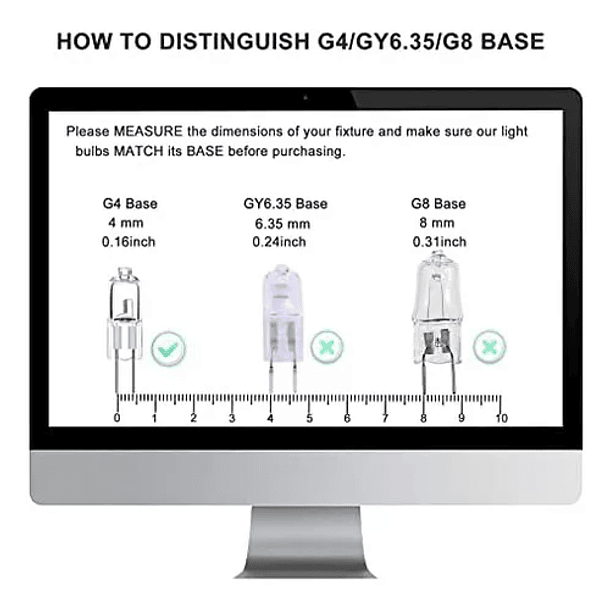 Bombillo Halógeno G4 Bulbo  12v 5w 10w  20w 35w  50w  4