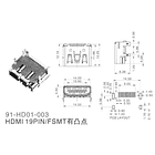 Jack hdmi para impreso 19 pines 90° 2