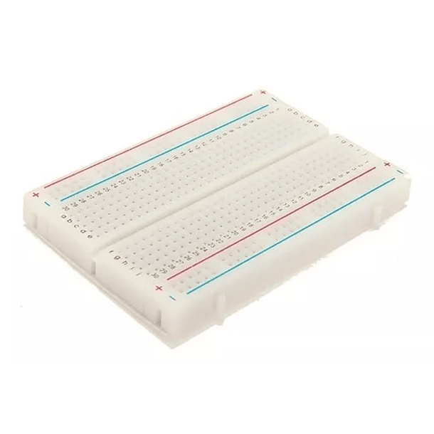 Protoboard Mediana Adhesiva De 400 Puntos - 8.2cm X 6.2cm 