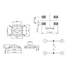 Pulsador smd 4 pines 4x4x1.5 mm 4