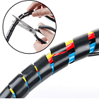 2 metros de Espiral negro de 3/8 para cable 9mm 3