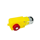 Polea para eje de motorreducor amarillo  1