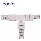 Conector Rgb T Presion Cinta Led 10mm Union Plastica 3