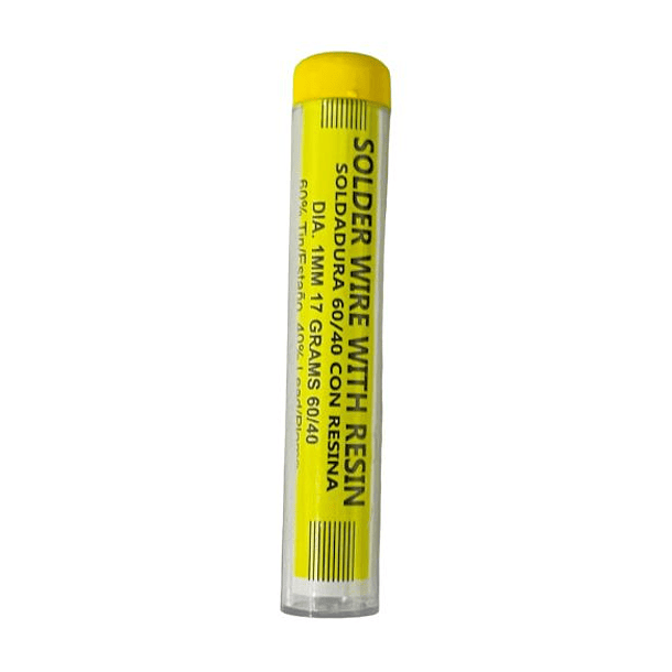 Soldadura Estaño Dispensador De 17 Gr Con Flux Integrado 1mm 