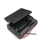 Porta pila AA x 3 con tapa y switch 1