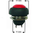 Pulsador  2 Pines Redondo Chasis 17mm 2