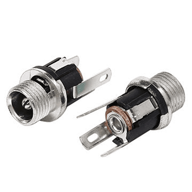 Jack DC metalico chasis con tuerca 