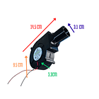 Kit Turbina ventilador estufa de aceite 12v 2.85A 6000RPM SHLF1209GHE-07 6