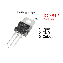 Regulador 7812 lm7812 12v Dc +