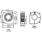 Turbina brushless 5v 4cm x 4cm x 2cm  2