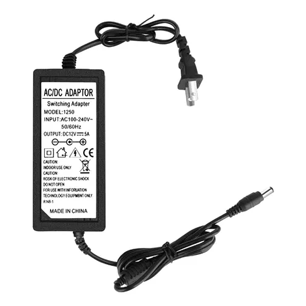 Fuente Adaptador 12v 5a Amperios  plug 5.5mm Dc 1