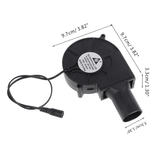 Kit Turbina ventilador estufa de aceite 12v 1.65A DC9733H12B 2