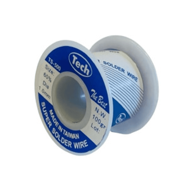 Soldadura de Estaño Tech 60/40 1mm 100gr 