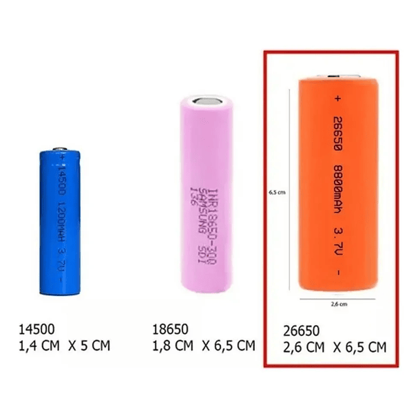 Bateria Pila Bl 26650 Li-ion 6800 Mah 3.7v 2