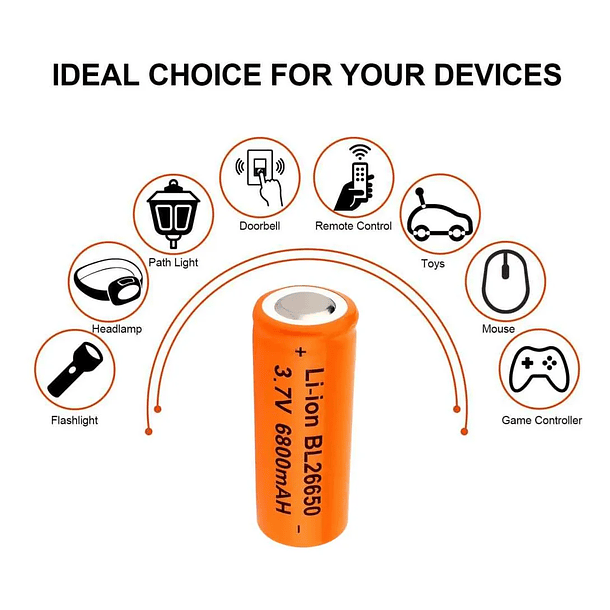 Bateria Pila Bl 26650 Li-ion 6800 Mah 3.7v 3