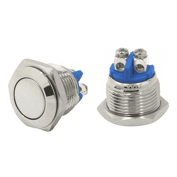 Pulsador Metalico Redondo 2 Pines Pulsador Na Chasis 1