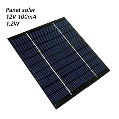 Panel solar 12V 100mA 110X90MM 11X9CM 1.2W 1W