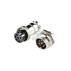 Conector aviación Metálico Circular 6 Pines Hembra Y Macho