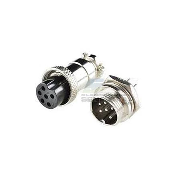 Conector aviación Metálico Circular 6 Pines Hembra Y Macho 