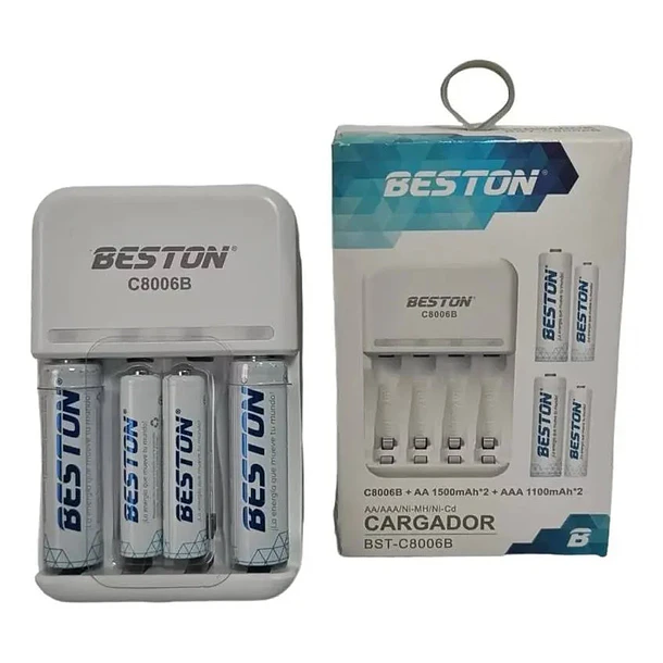 Cargador Cargador + 2 Pilas Recargables Aa + 2 Pilas Aaa Beston 2