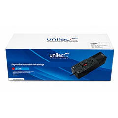 Regulador de Voltaje Automático Unitec de 1200VA con 8 Tomas Protegidas
