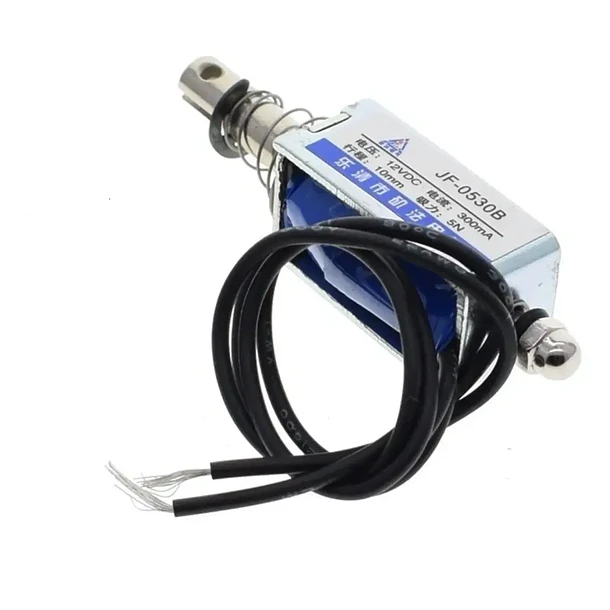 Solenoide Push Pull JF-0530B 5V 5N Carrera 10mm 300mA 1