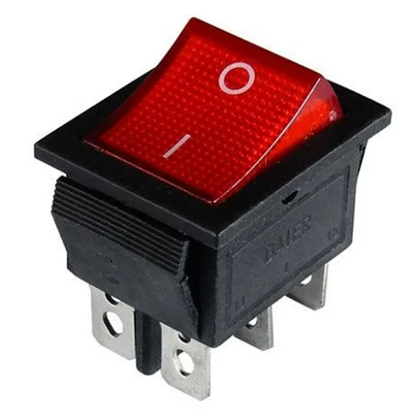 Switch Interruptor Balancin Grande Con Piloto 6 pines 2 Posiciones 
