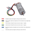 Motor Dc con encoder 12v 100 rpm 6