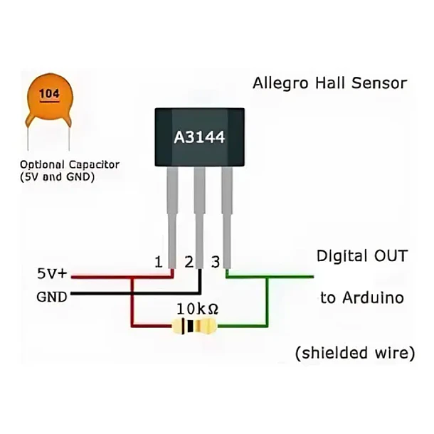 Sensor efecto hall A3144 2
