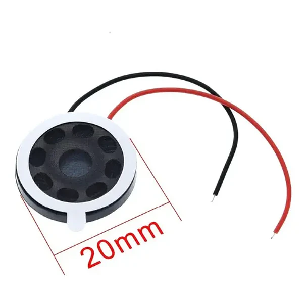 Parlante con cable 8 Ohm 1W 20mm 2